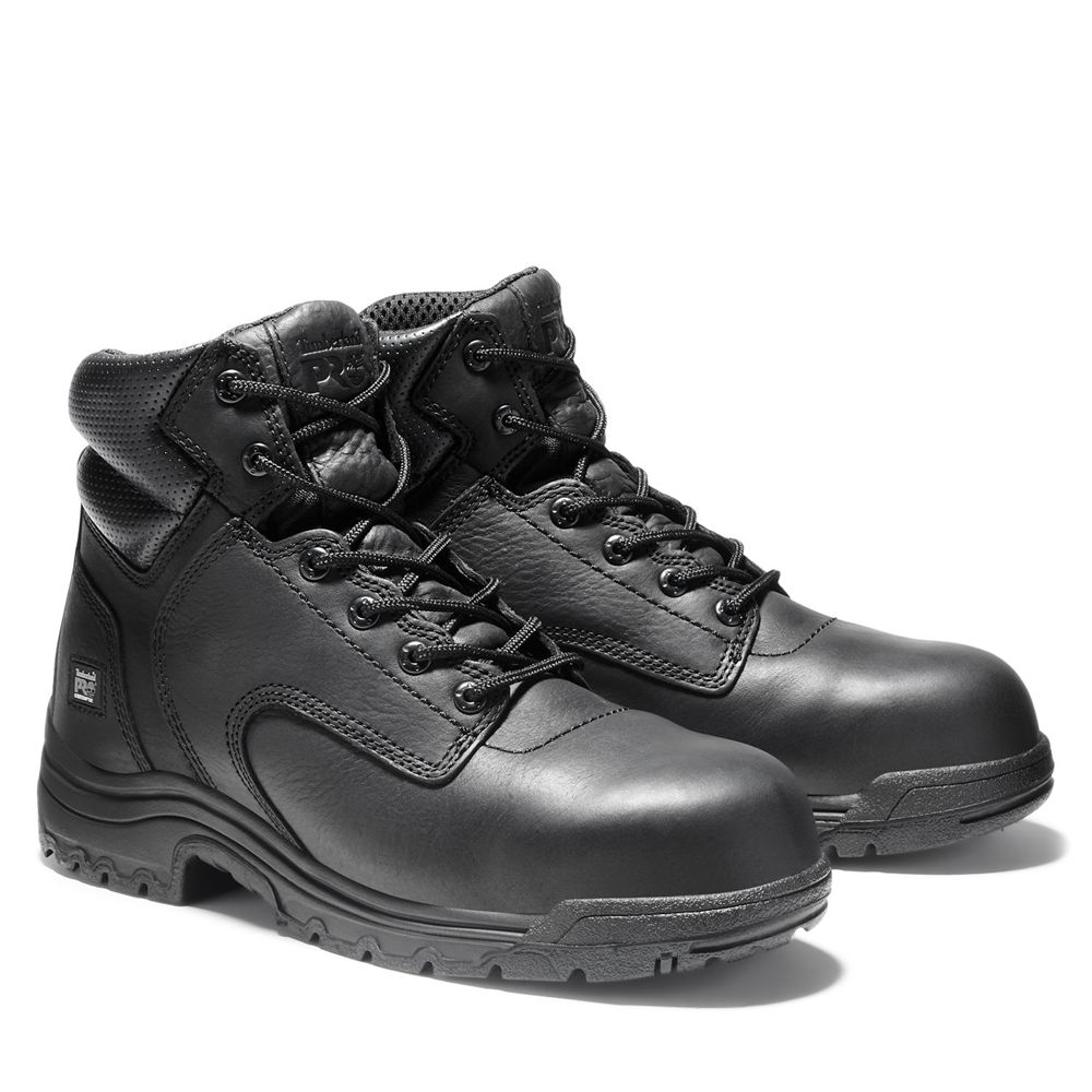 Botas de Trabajo Masculino - Timberland Pro® Titan® 6\" Comp Toe - UWRBA2437 - Pretas